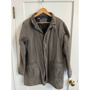 Sitka Linen/Cotton Blend Jacket Womens Size Large Full Zip Olive Green